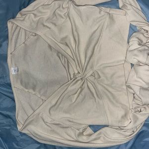 Cream cross long sleeve